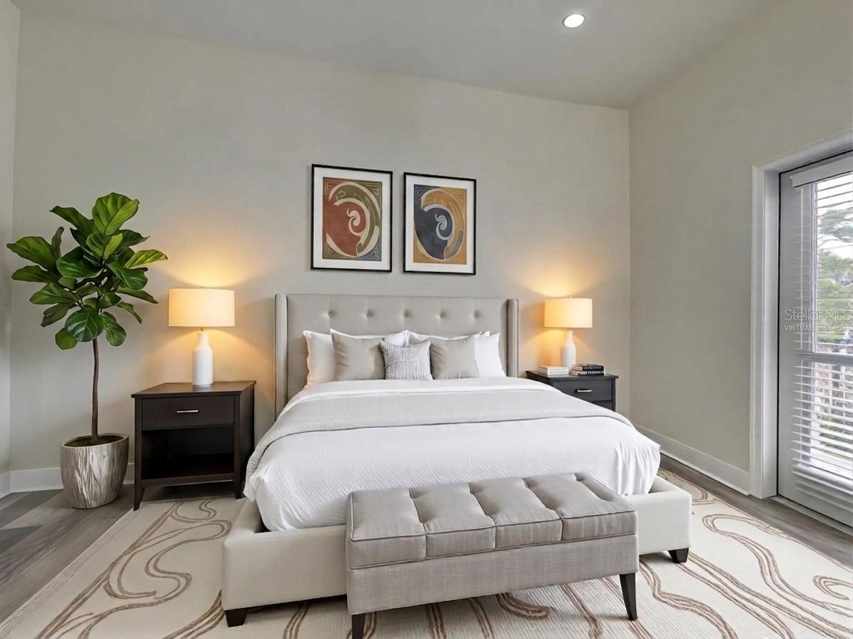 Virtually Staged Primary Bedroom