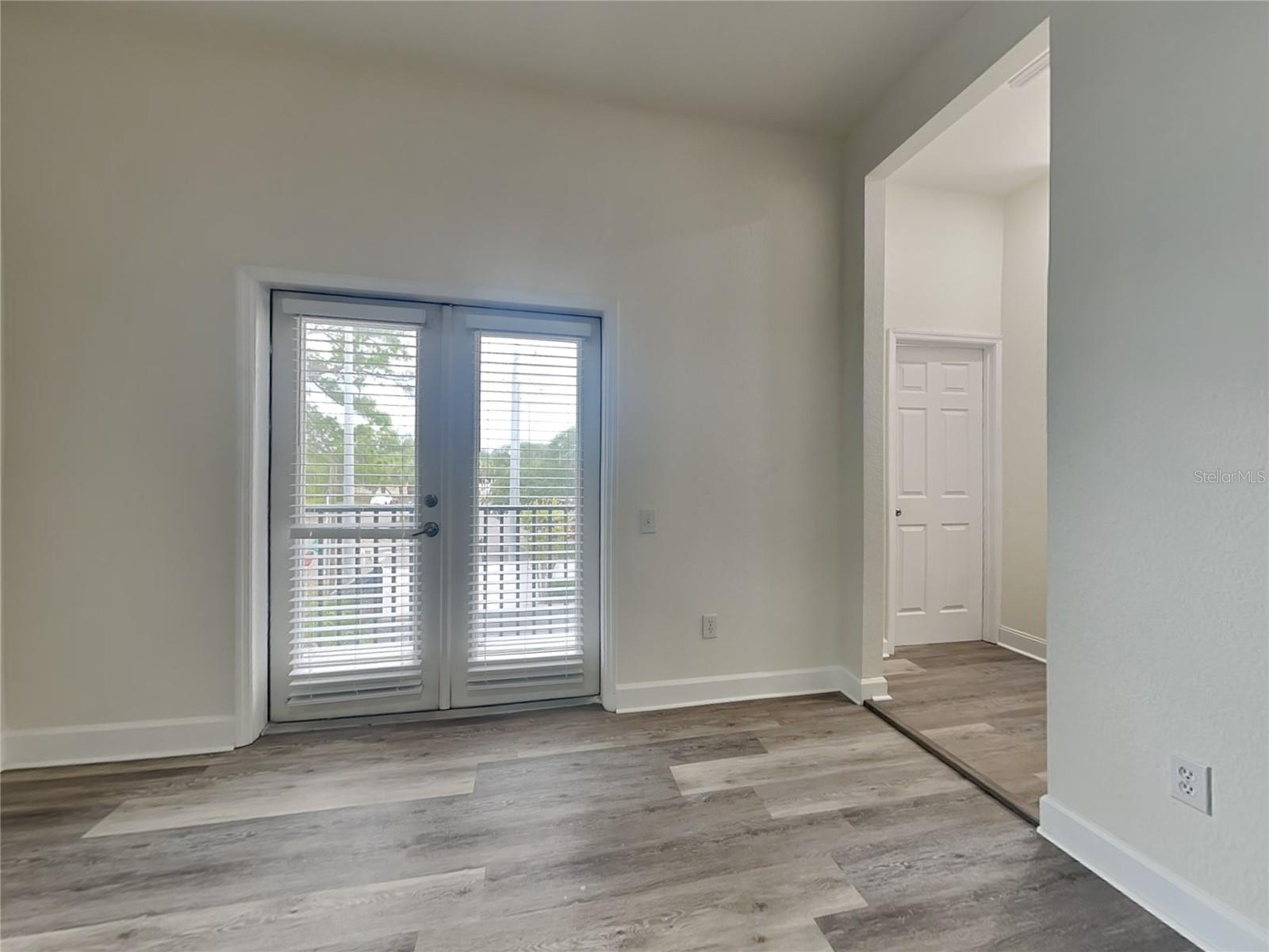 Primary BR Balcony Doors, Primary bath on right