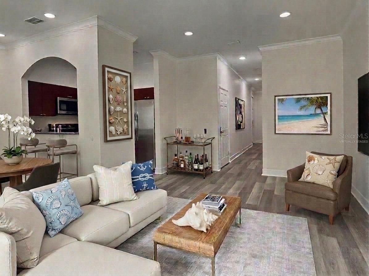 virtually staged Living Room & Dining room