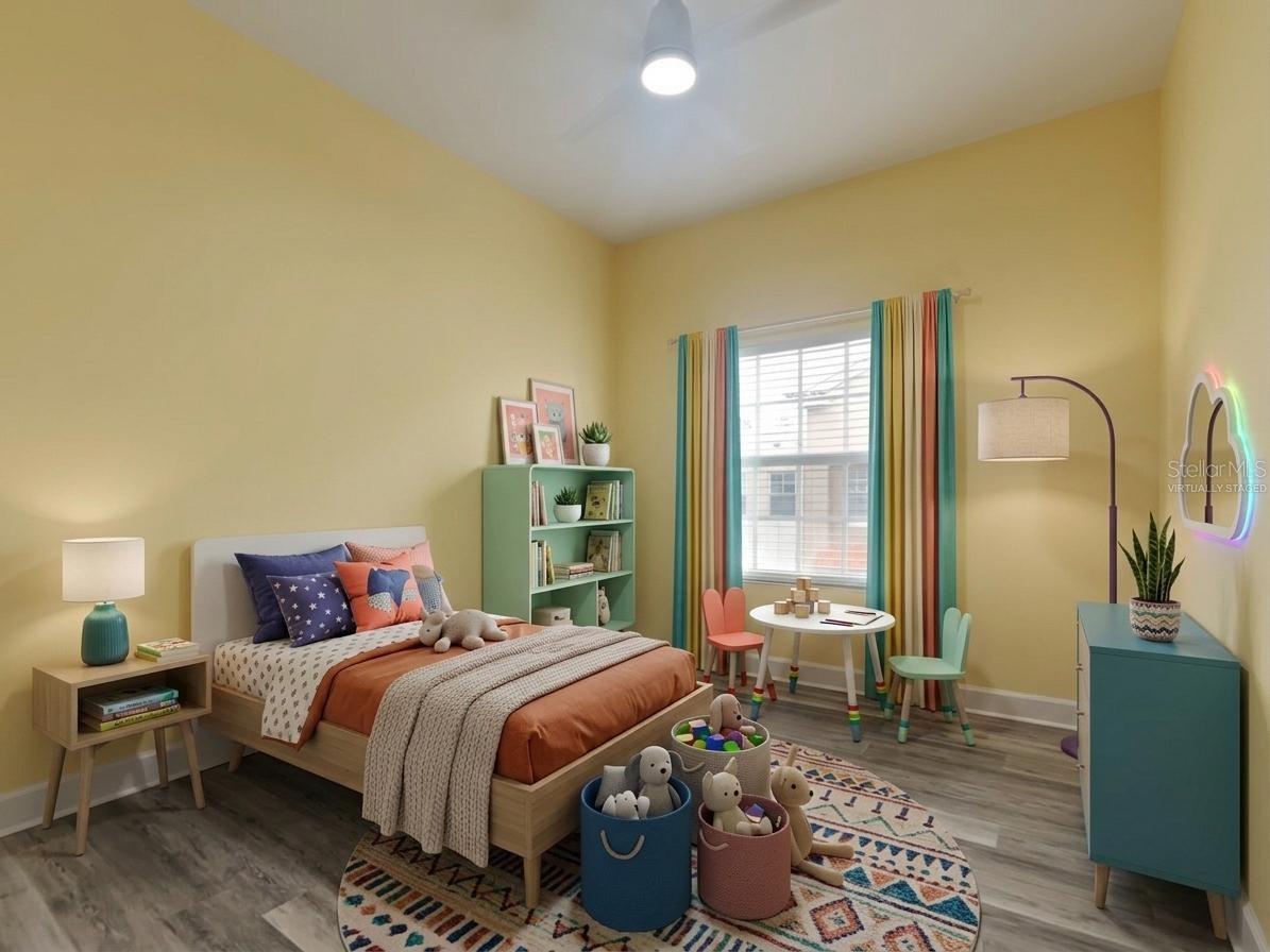 virtually staged 3rd bedroom