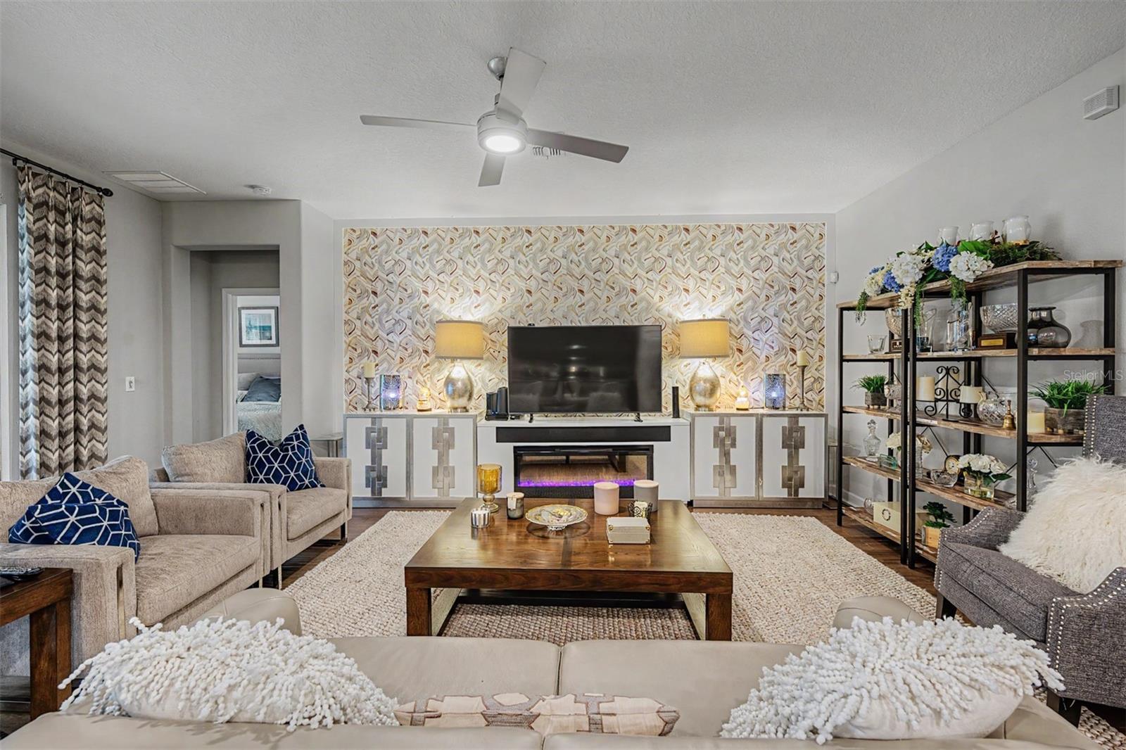 Great room is OPEN to kitchen!