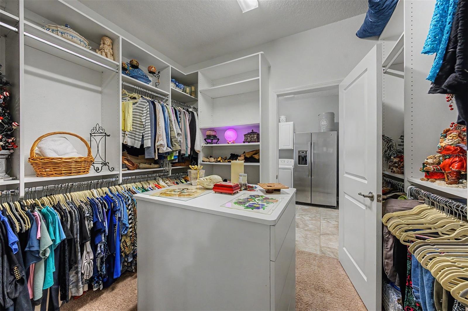 Custom closet off Primary bath!