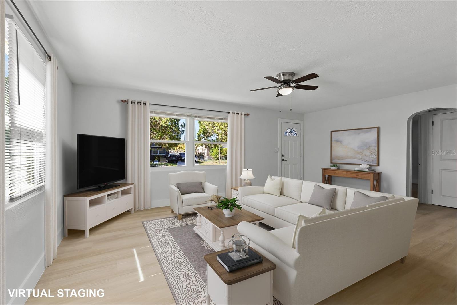 Virtual stage living room