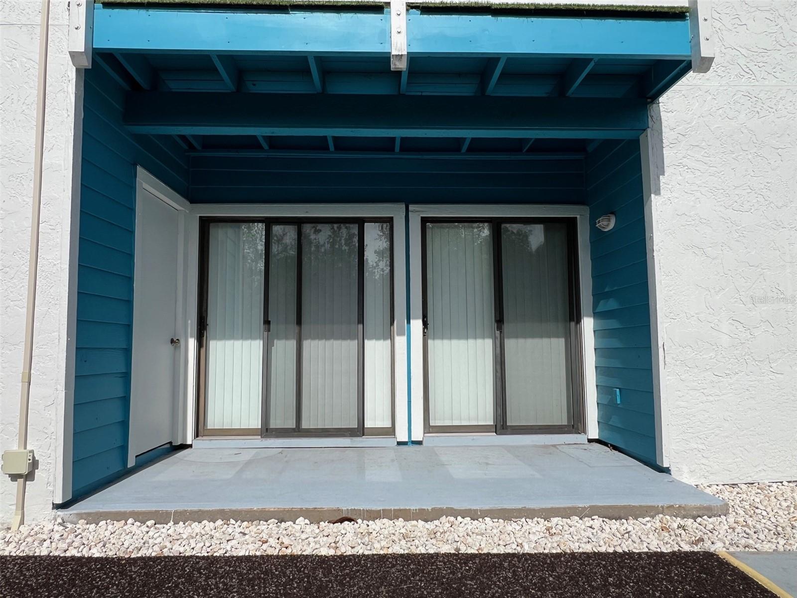Patio with storage