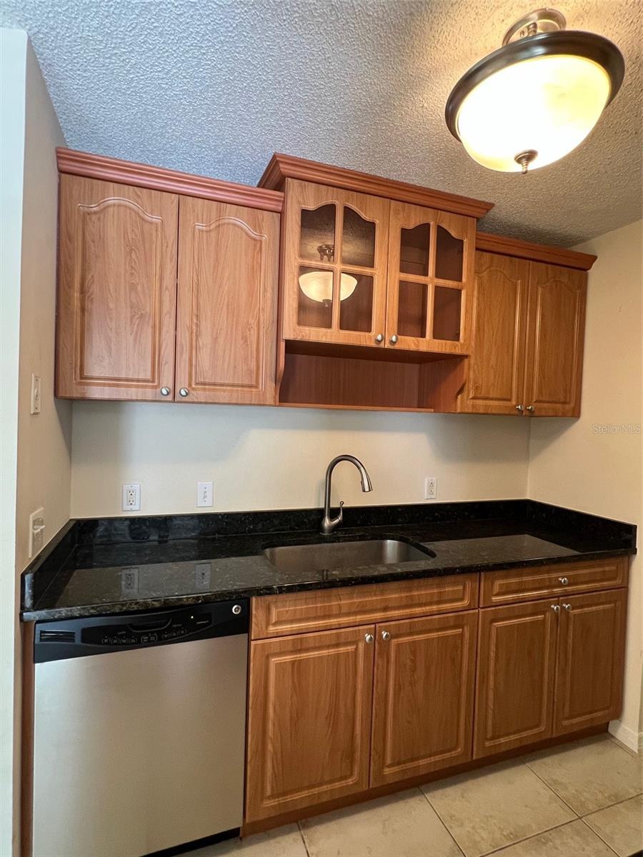 Kitchen with stainless steel appliances