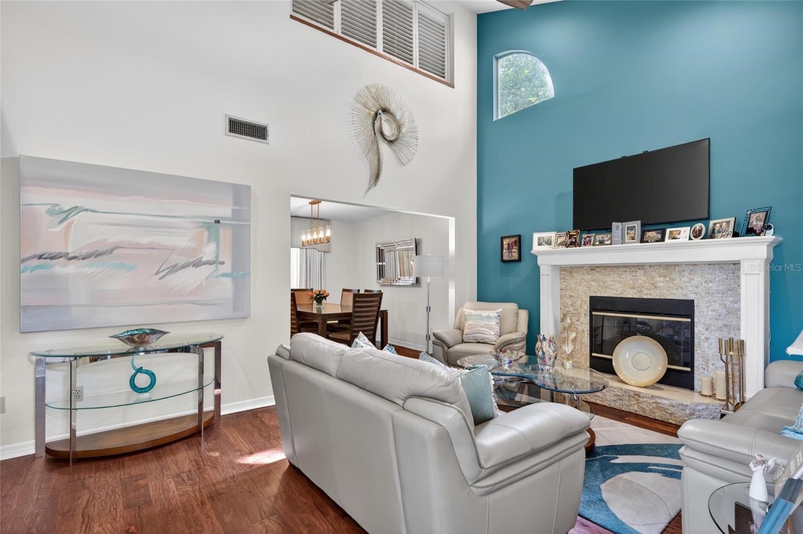 FAMILY ROOM WITH WOOD BURNING FIREPLACE!