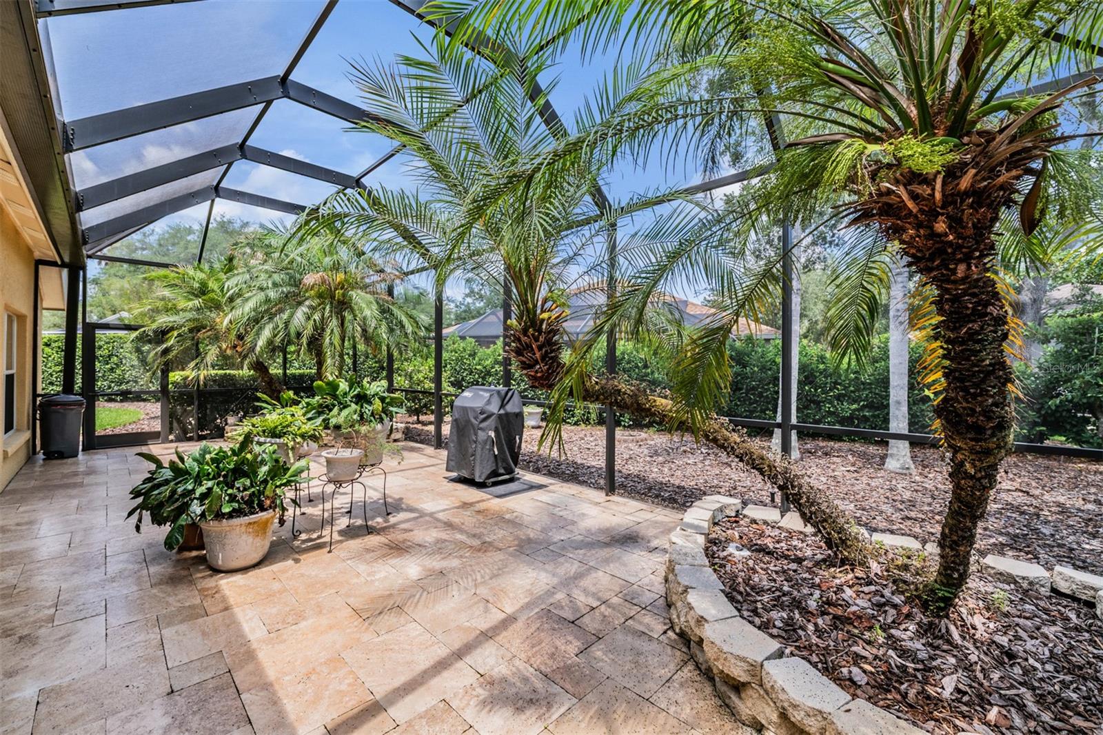 Large Exterior patio addition, screened and covered area.
