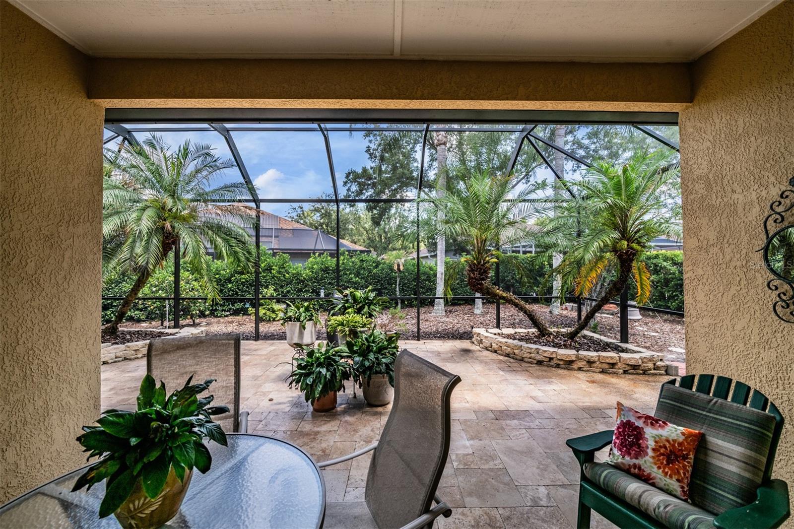 Large Exterior patio addition, screened and covered area.
