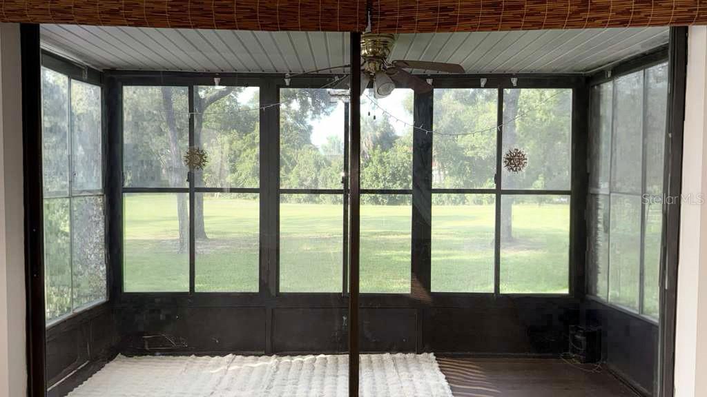 Patio/lanai that faces out to the golf course.