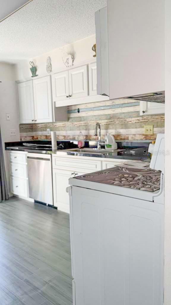 Kitchen from dining room living room view