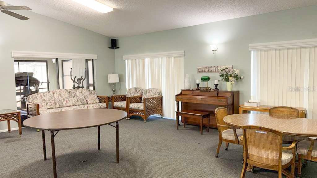 Entertainment for all at the clubhouse.  Come play the piano.