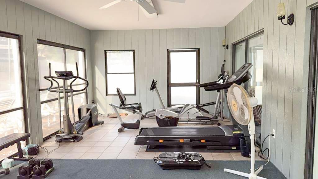 Private clubhouse workout room