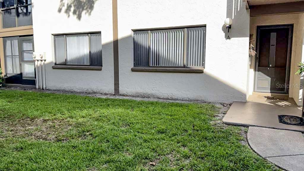 This is the side of building where you enter.