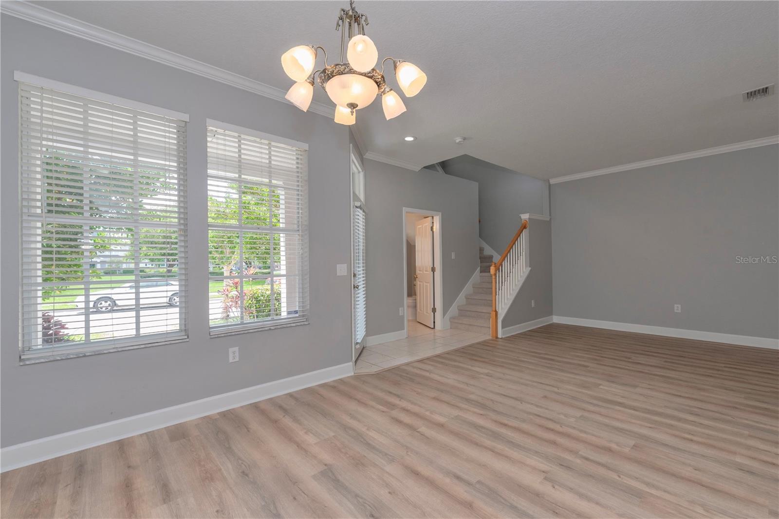 Formal living room and dining room.