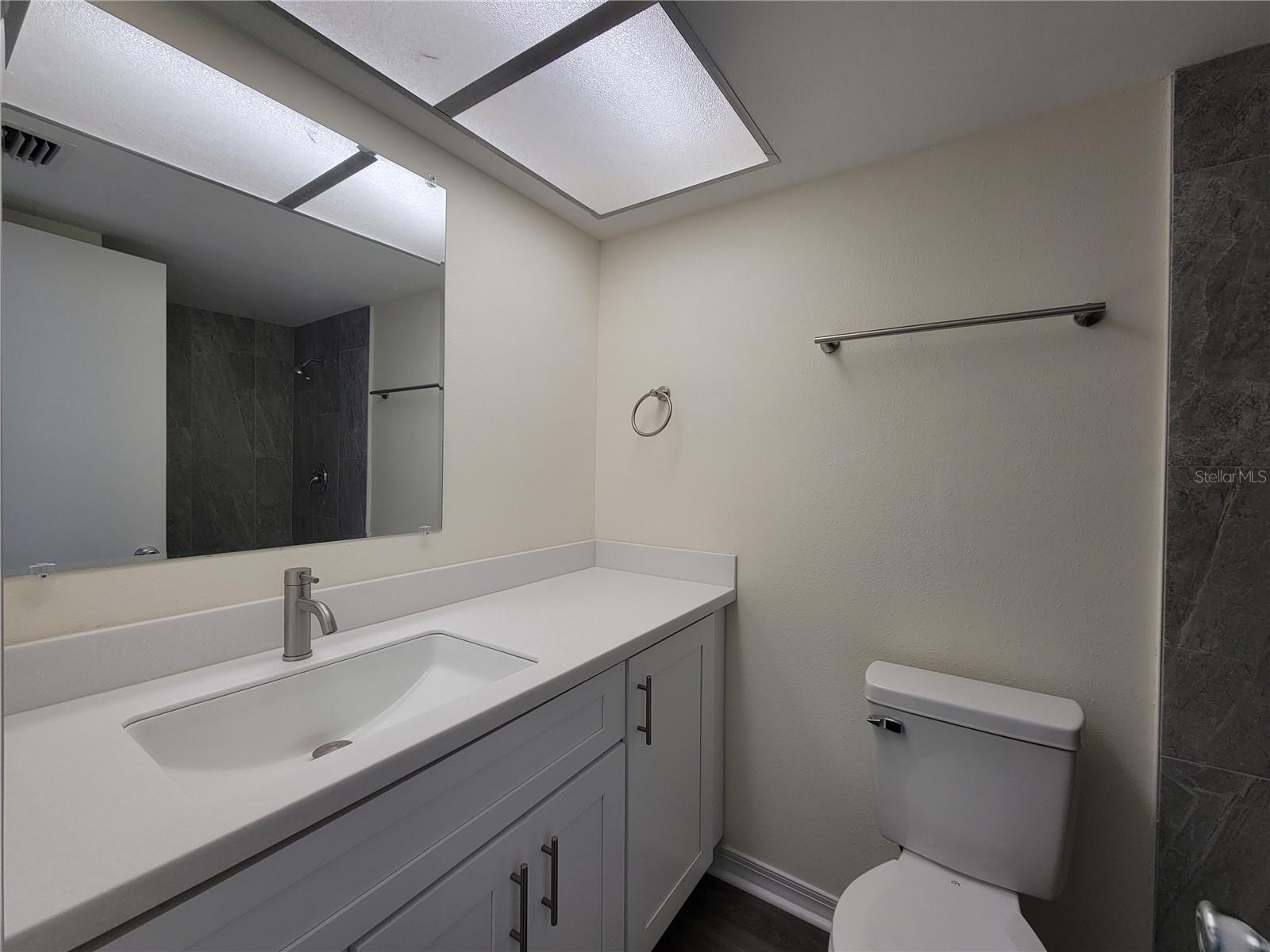 Completely renovated second bathroom and shower.