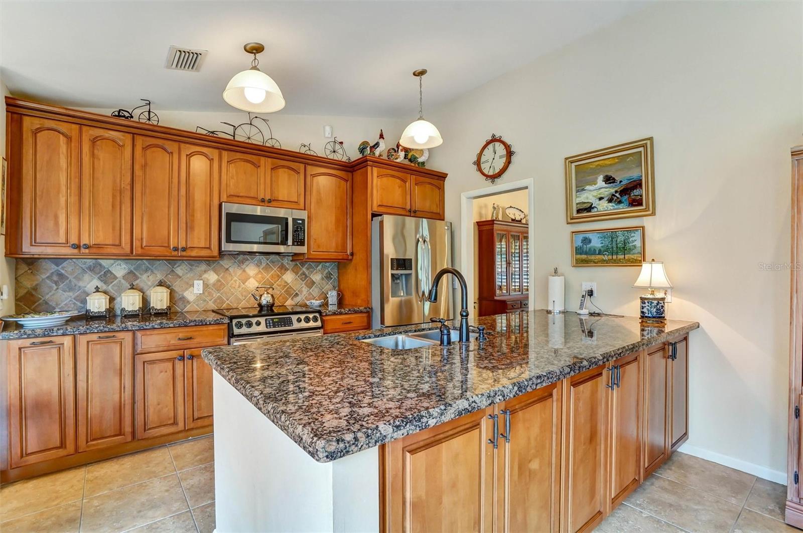 Spacious granite counters.