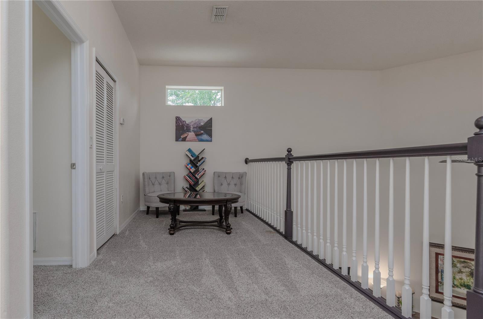 Loft over looking living room.