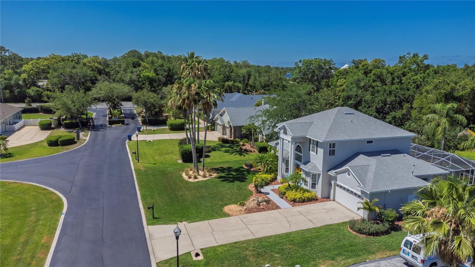 Aerial view of the property.