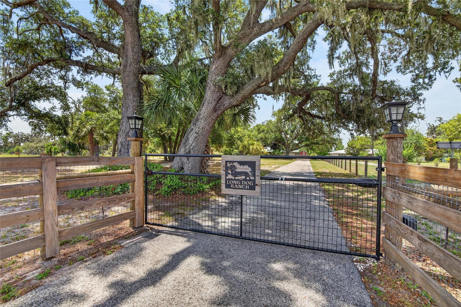 Electric gate entrance