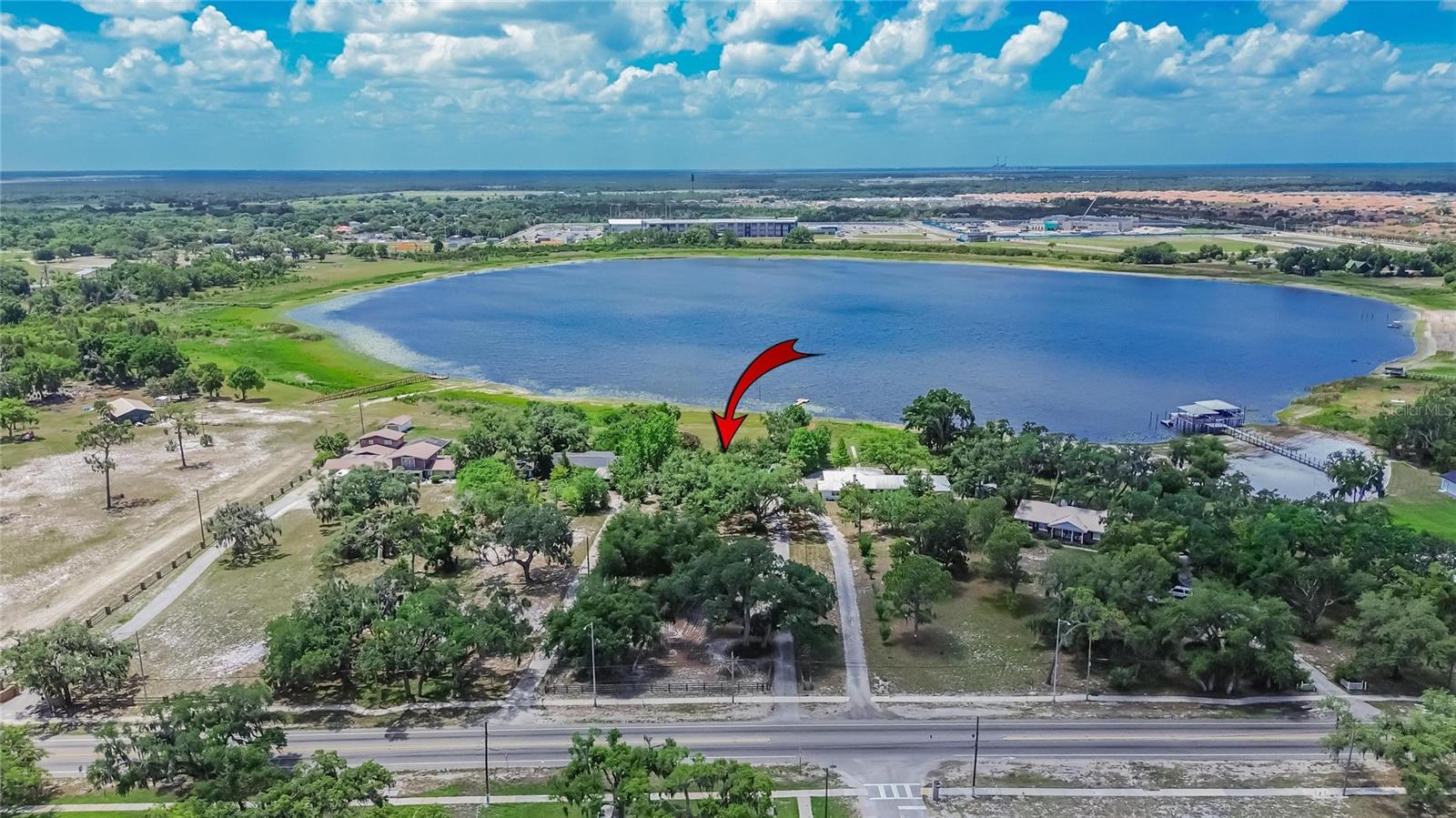 Aerial view of property