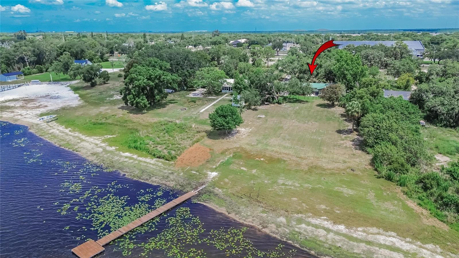 Aerial view of rear
