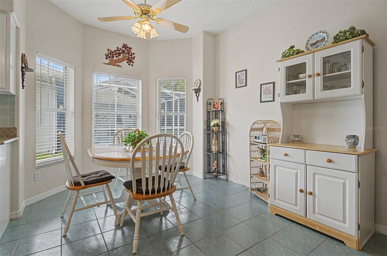 Bay window breakfast nook