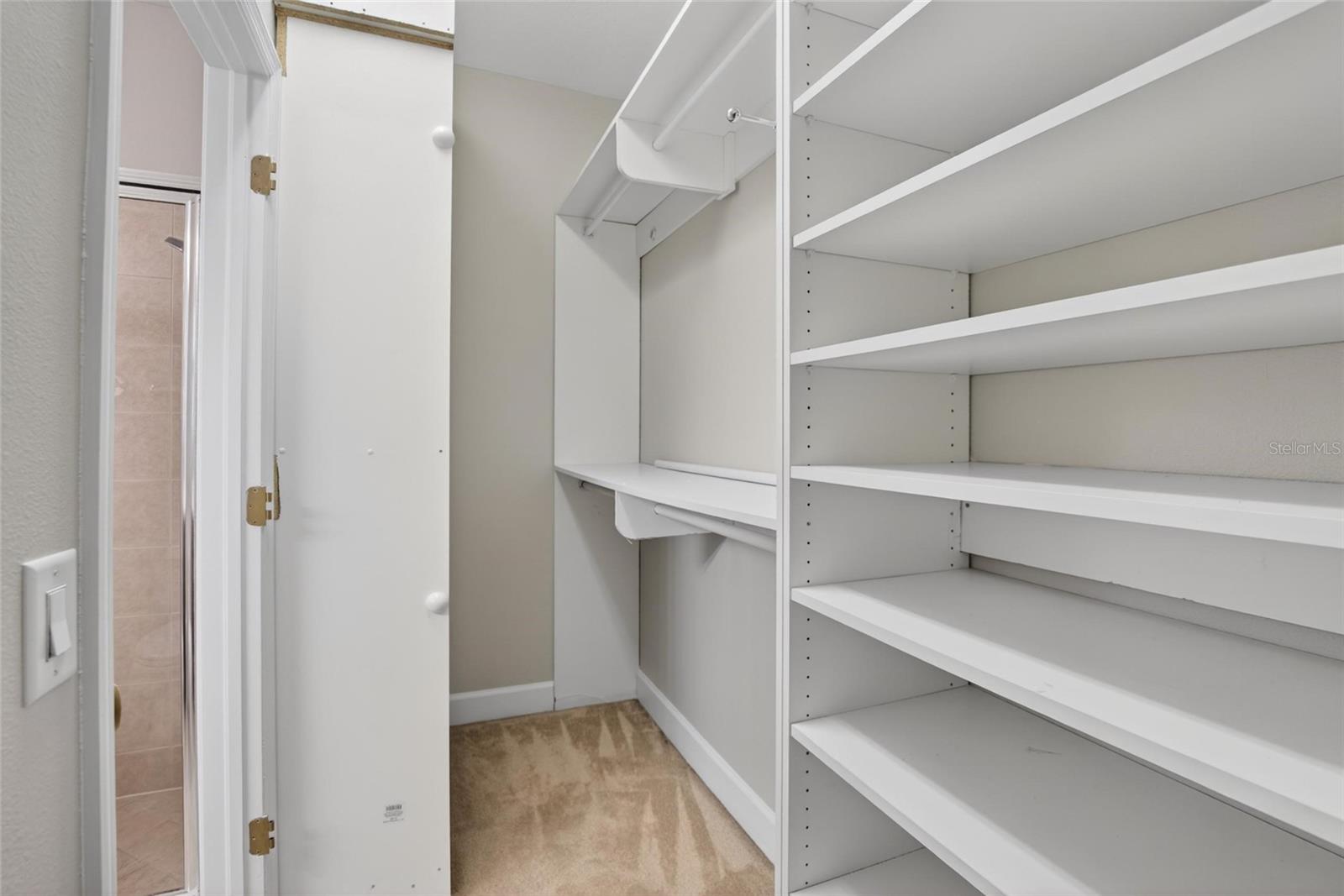 Walk in Closet with a built in Safe