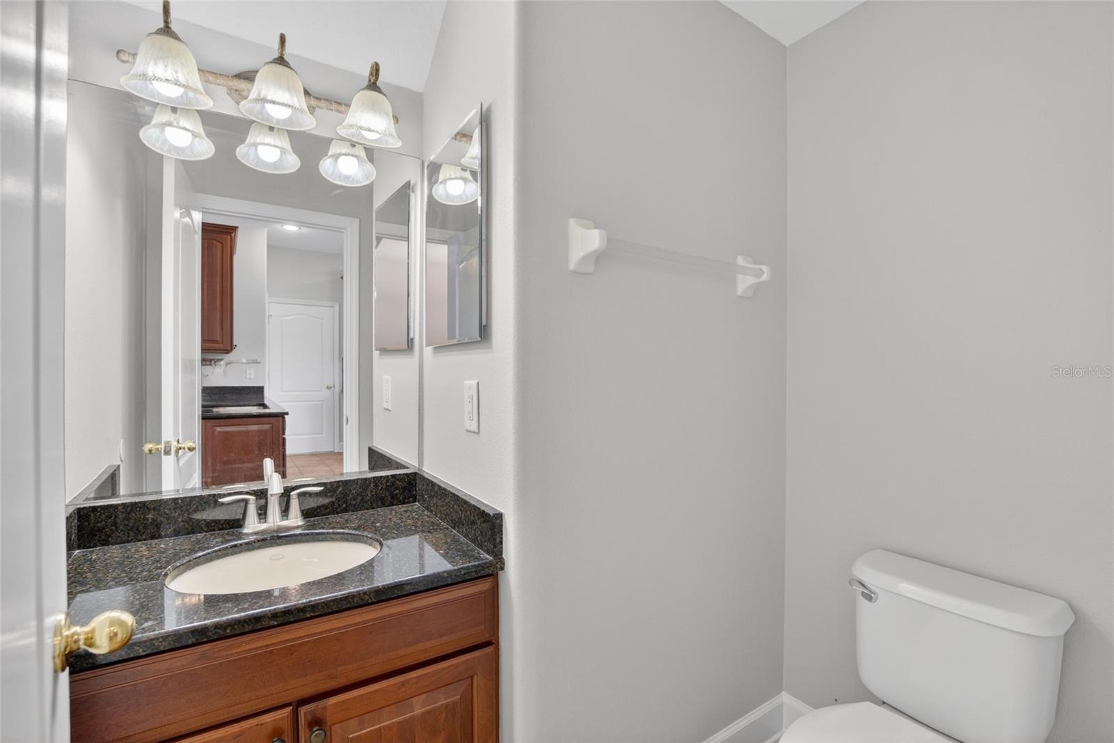 Powder room off of Kitchen