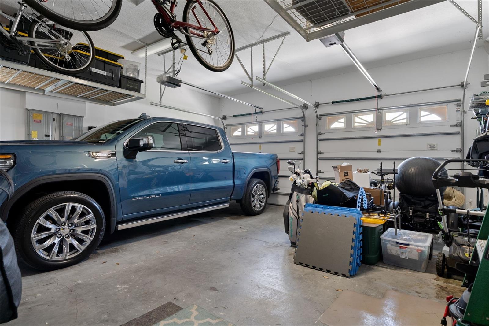 Garage with high ceilings for extra storage