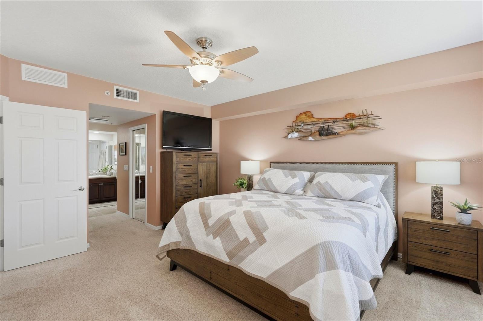 Primary is attached en-suite bathroom and closets