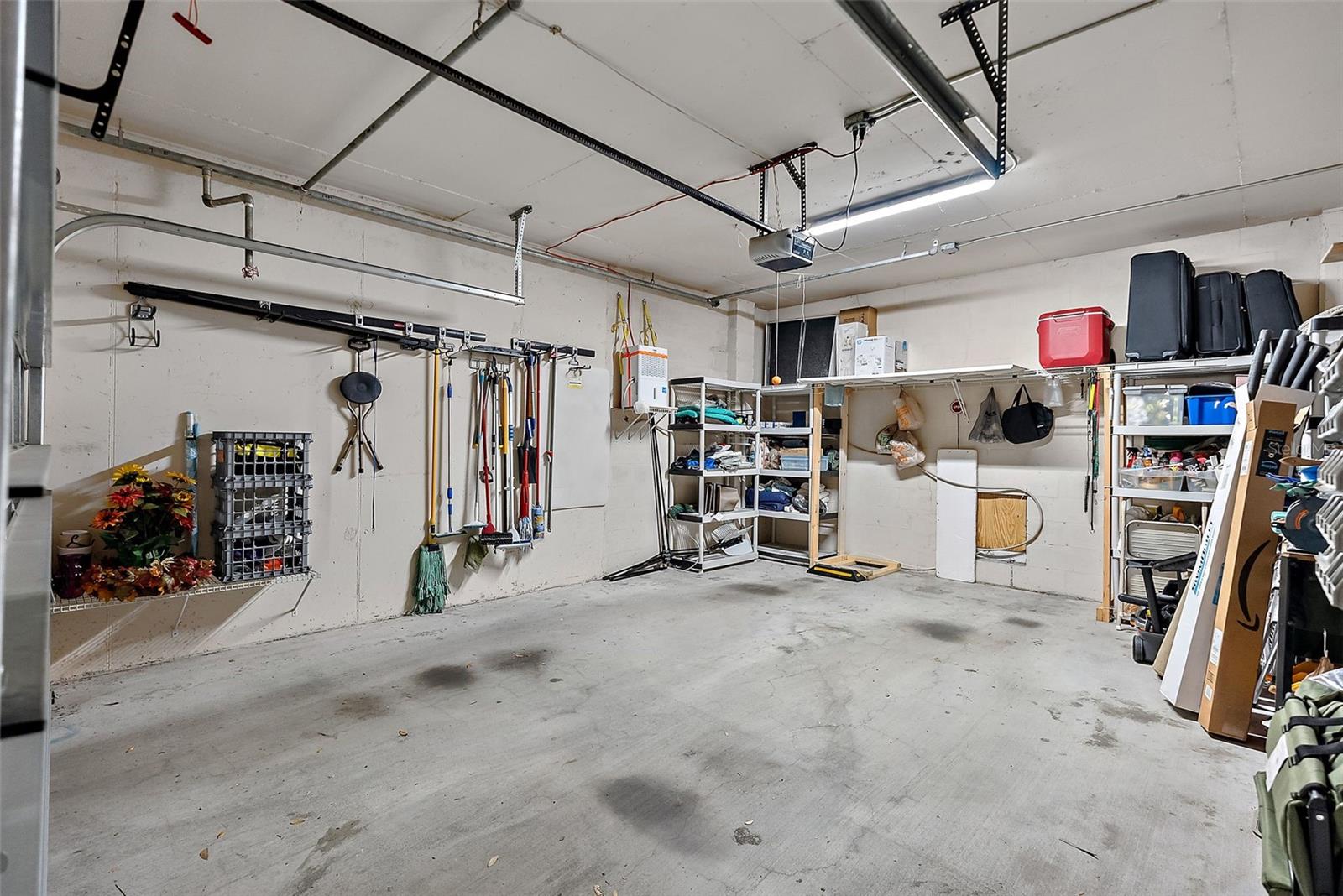 1st Garage:  Oversized w/ Storage