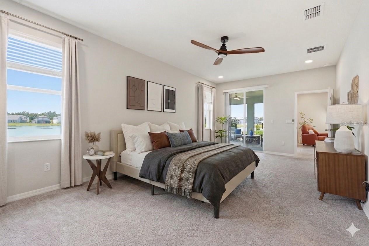 Primary bedroom / digital staging