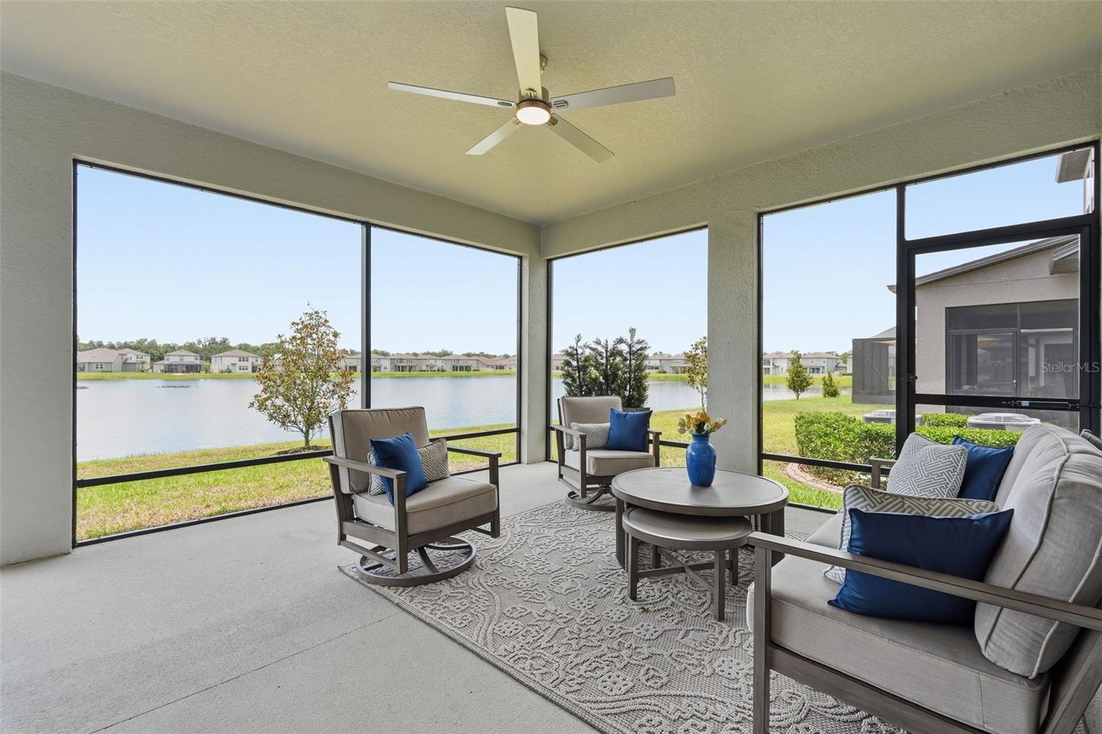 Large L shaped screened in lanai