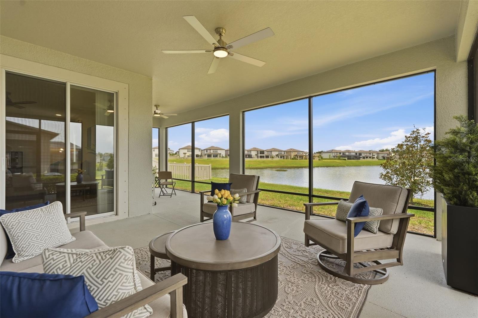 Large L shaped screened in lanai