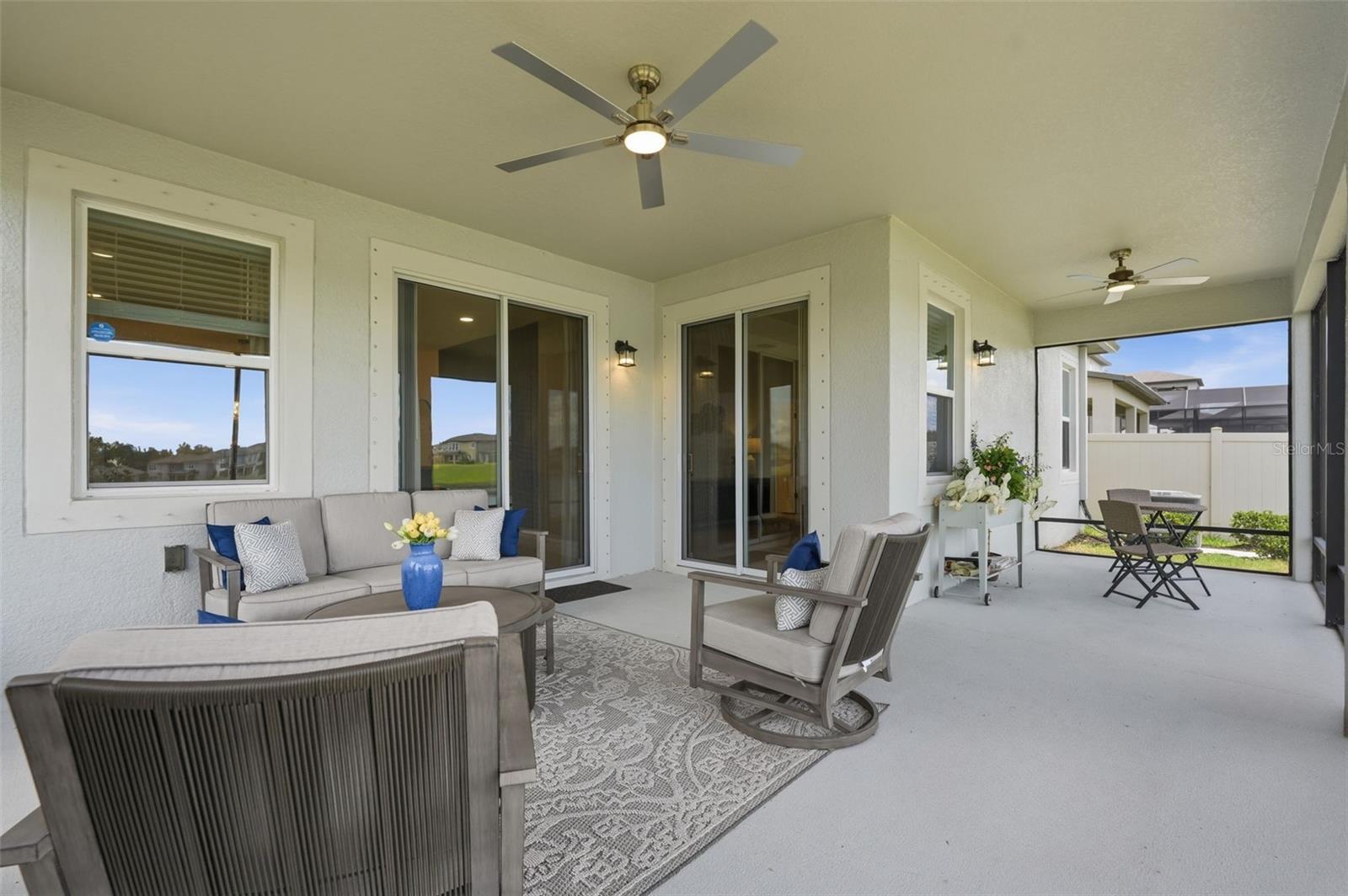 Large L shaped screened in lanai