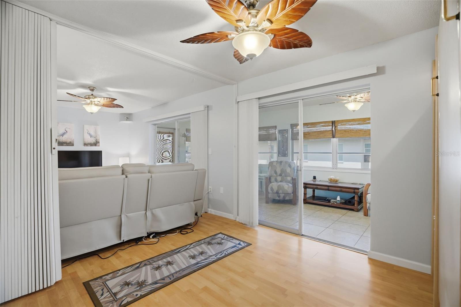 2nd bedroom with partition open