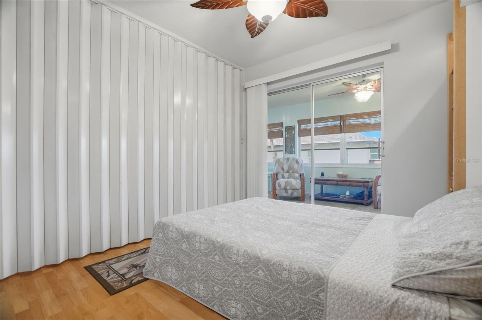 Murphy bed open with partition closed