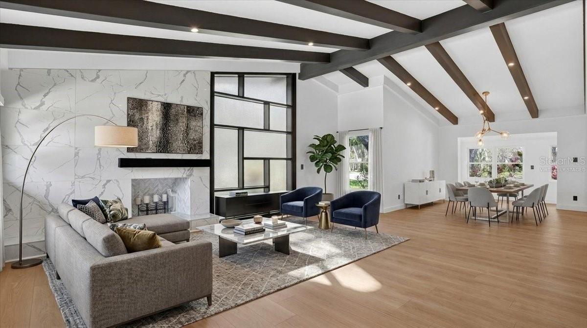 Virtually Staged Livingroom