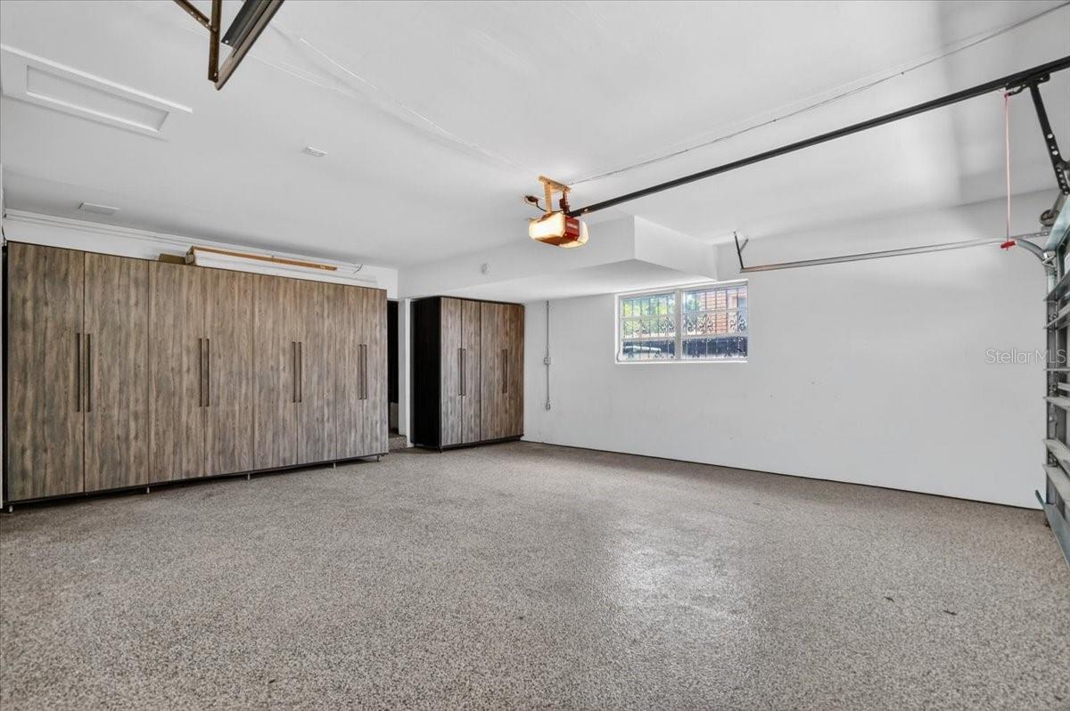 Two Car Garage with Built-in Storage