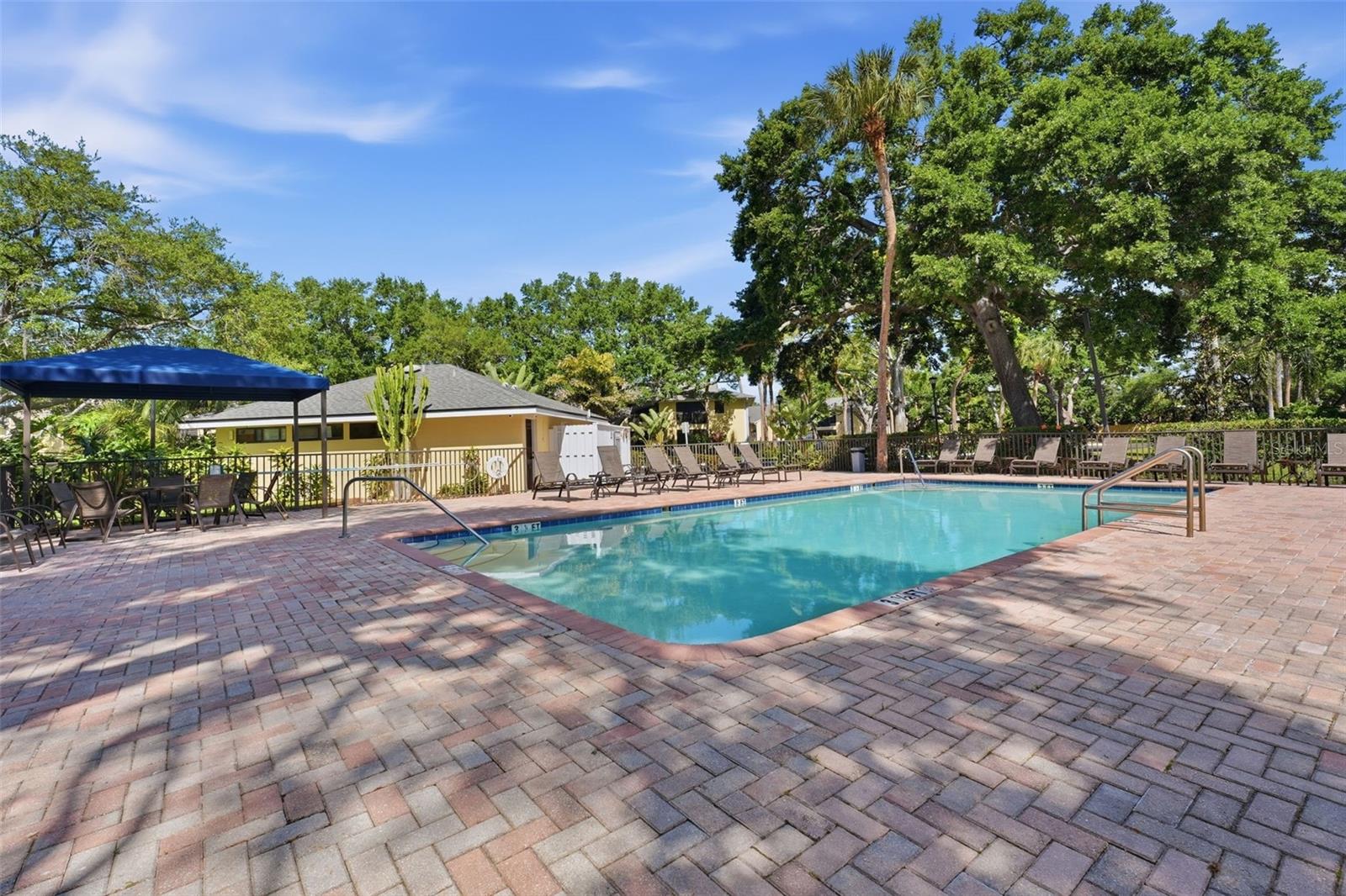 2 of 2 pools. This one is heated and behind this unit.