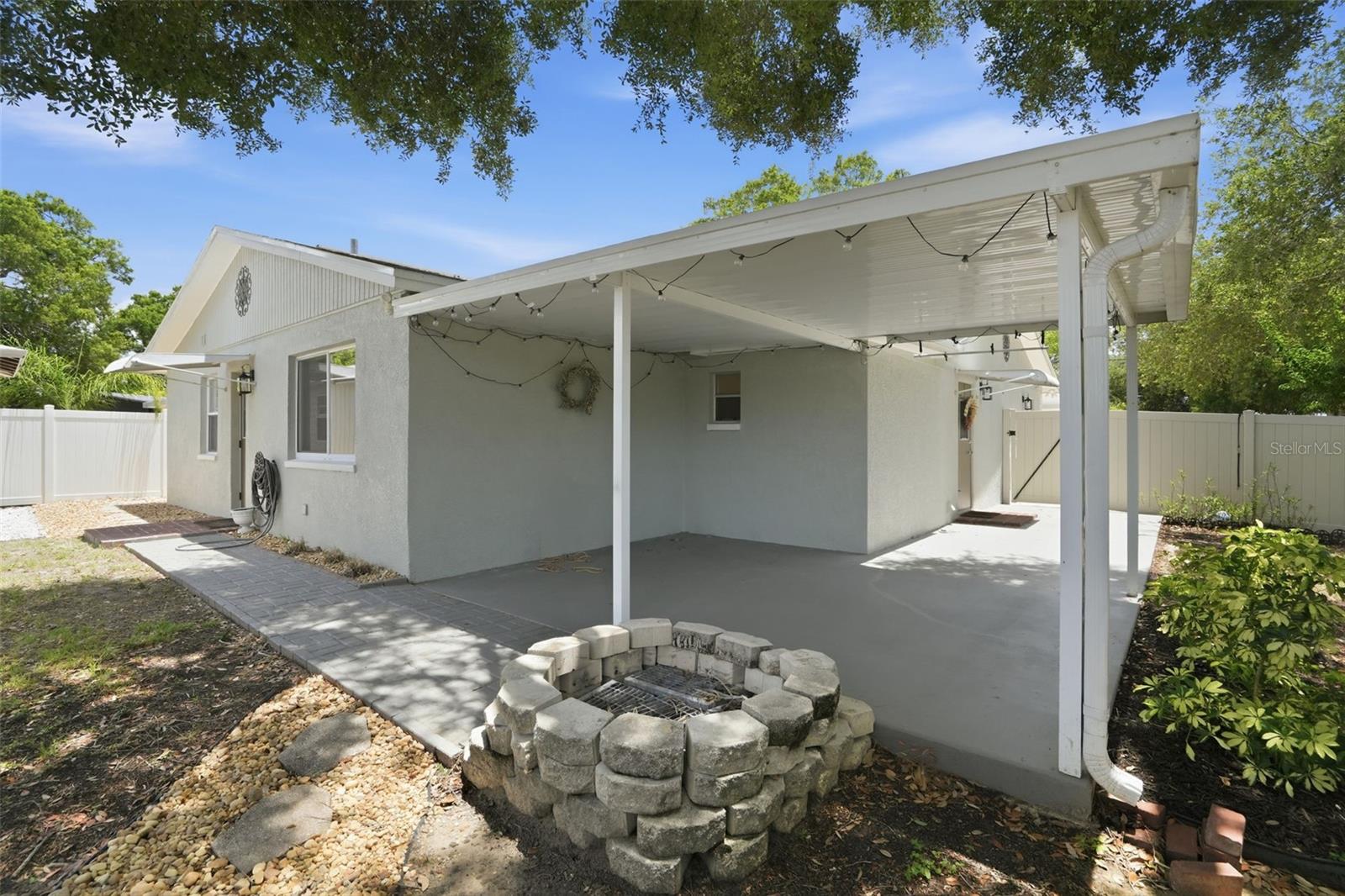 Large back patio.