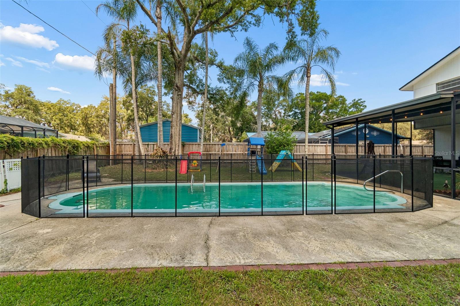 child safety gated pool