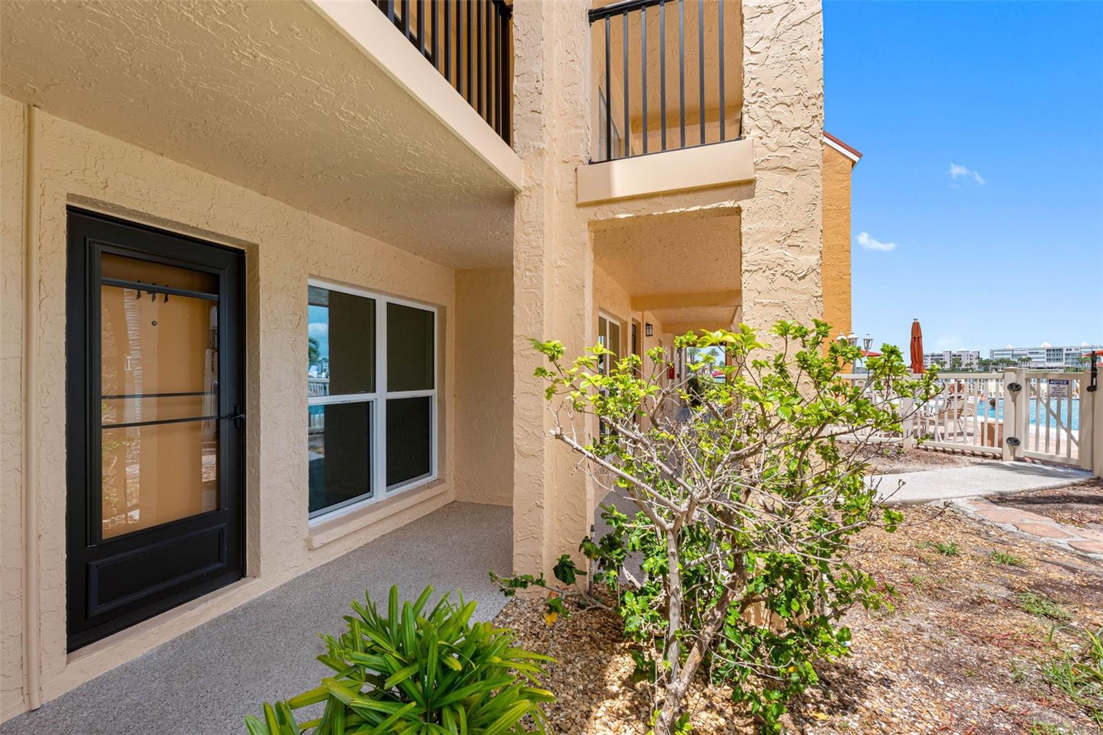 Condo sits 15 steps to the pool