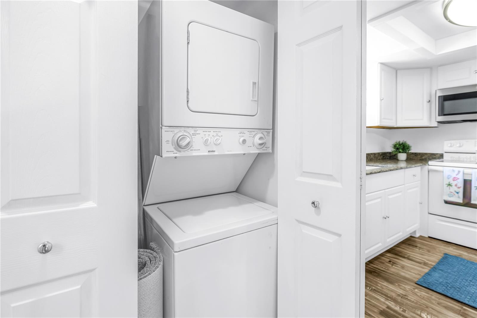 Washer and dryer closet.