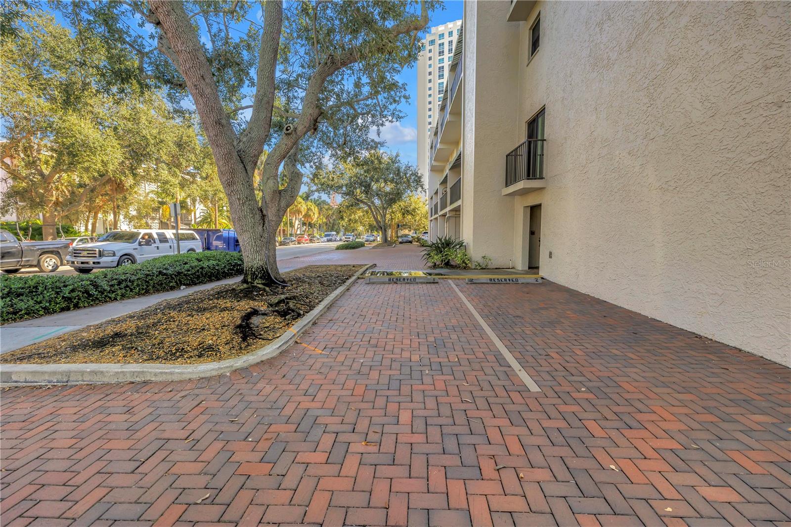 Deeded shaded parking space.