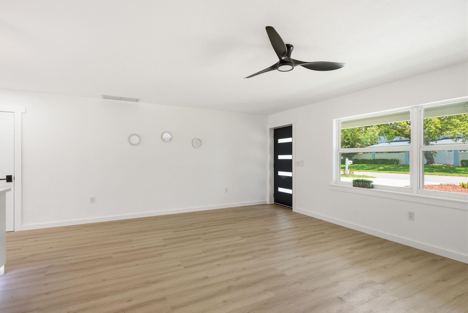 Living room - front door view