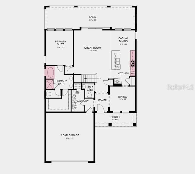 Additional Highlights Include: gourmet kitchen, shower in place of a tub in the secondary bath, 8' interior doors, garden tub with a separate shower in the primary bathroom, and outdoor kitchen rough-in.