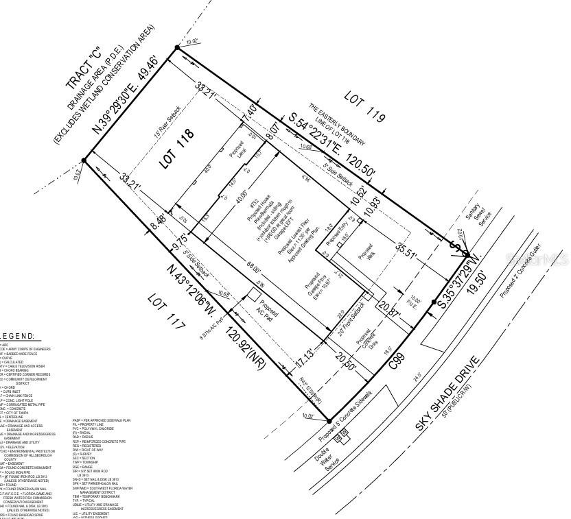 732 Sky Shade Drive Preliminary Plot Plan