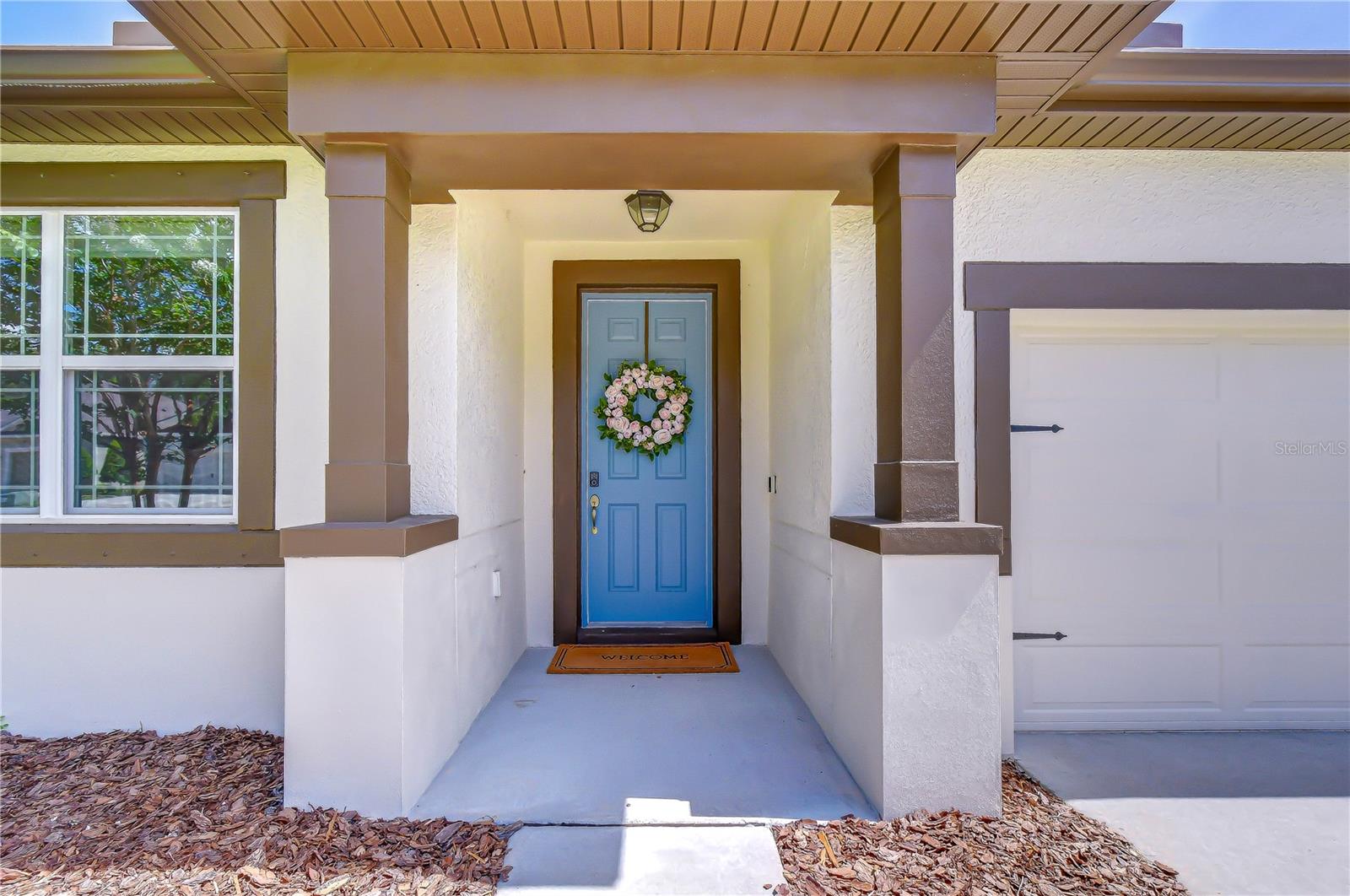 Welcoming entrance creating a warm first impression.