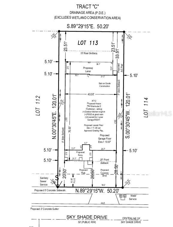 712 Sky Shade Drive Preliminary Plot Plan